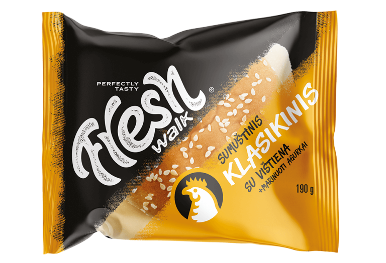 KLASIKINIS sumuštinis su vištiena ir marinuotais agurkais - Fresh Walk